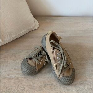 Zara Kids Beige and Olive Sneakers